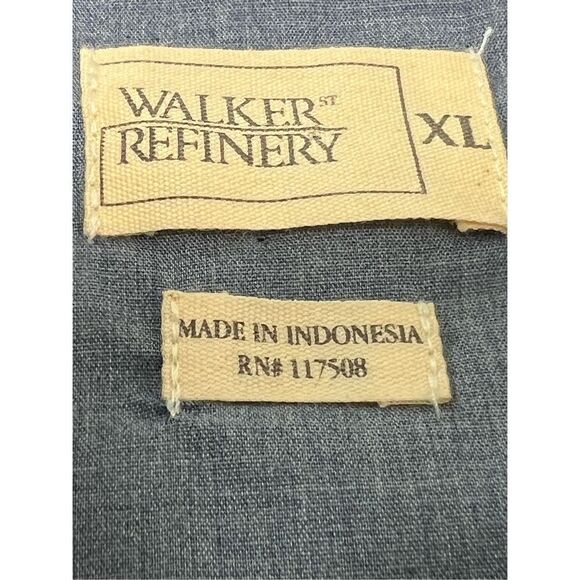 Walker Refinery Mens Button Down Shirt Size XL Sailboat Print Blue Short Sleeve - Picture 4 of 10